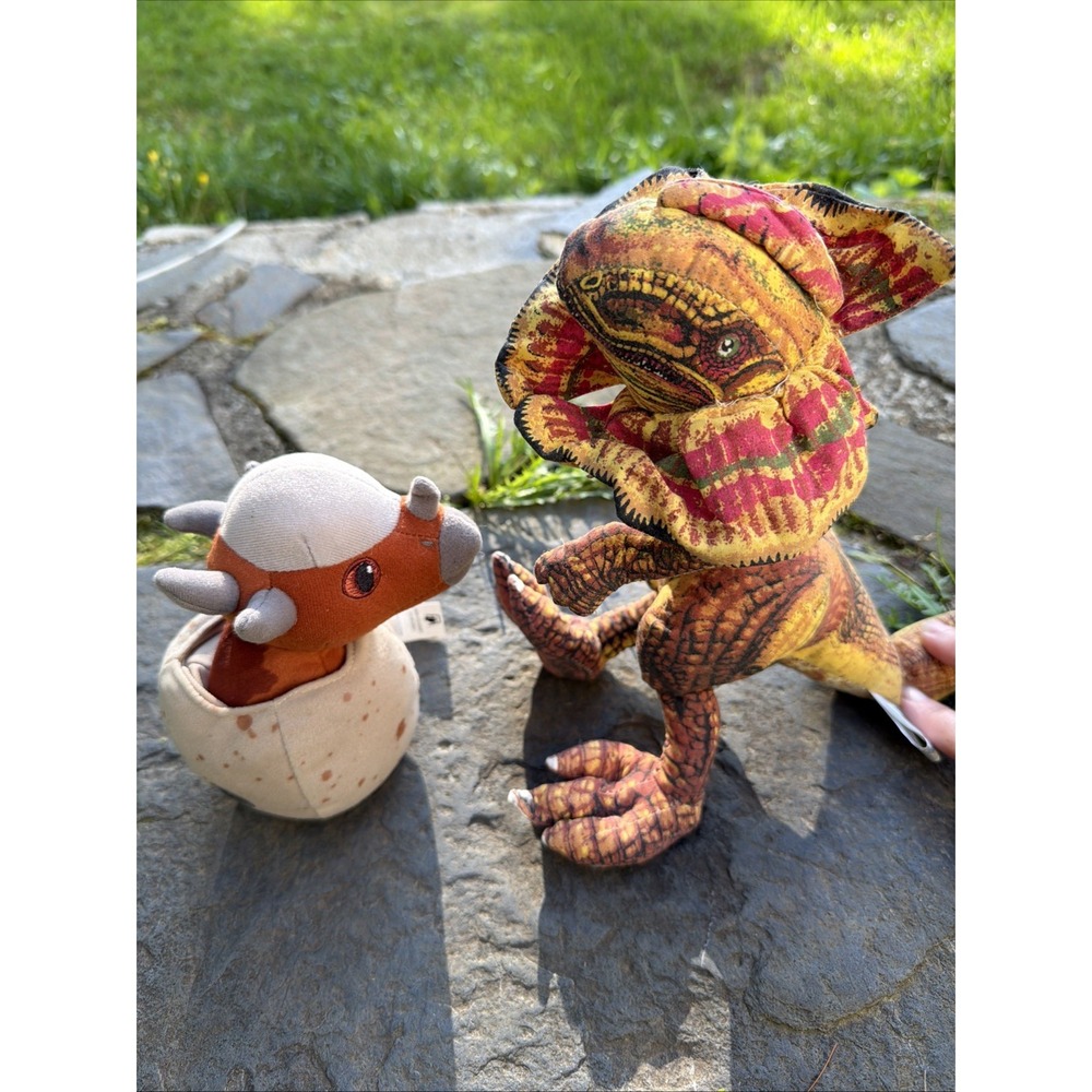Vintage Ace Novelty JURASSIC PARK Plush DILOPHOSAURUS Spitter Dinosaur w/ Tag!